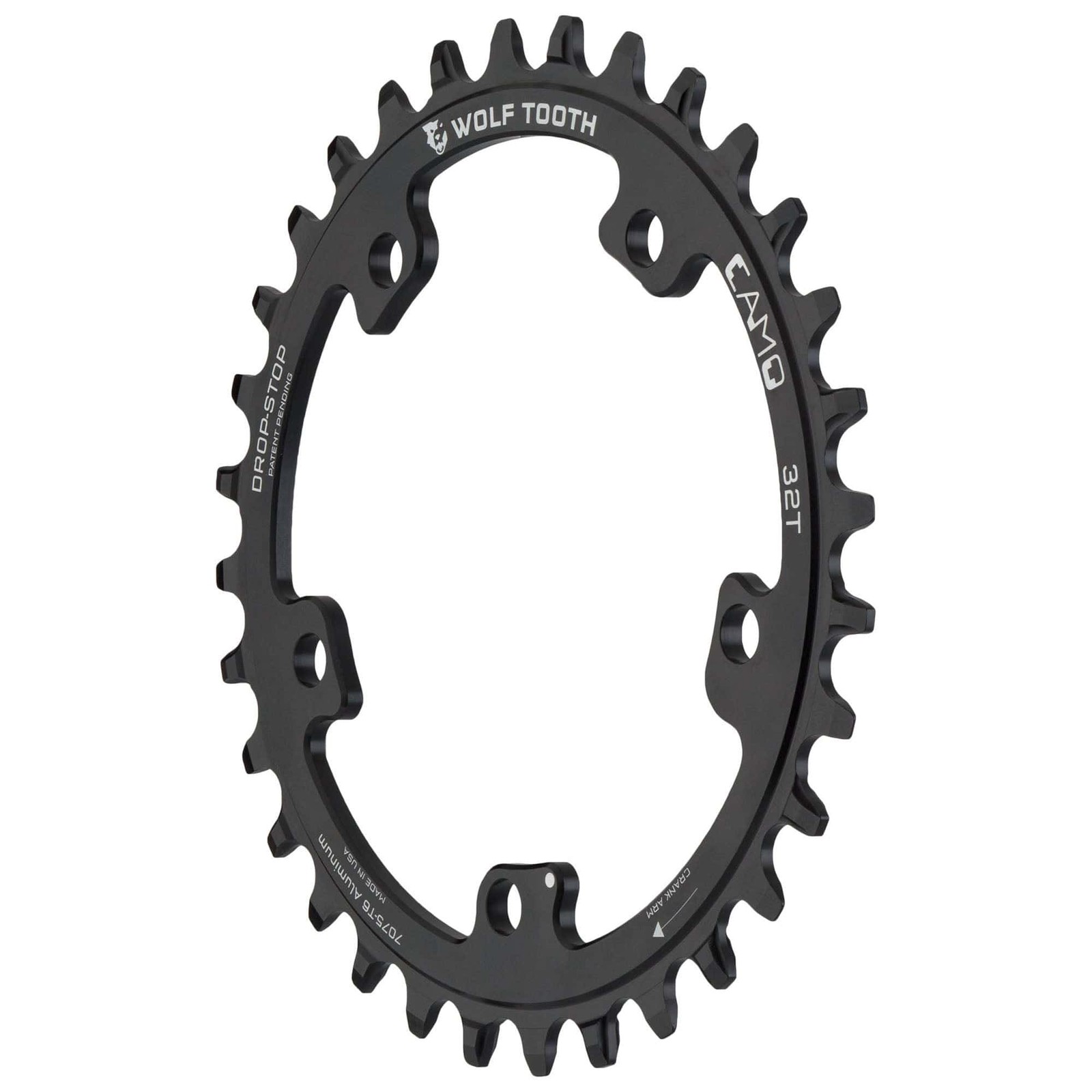 Wolf Tooth CAMO Aluminum Round Chainring Drop-Stop B 36T