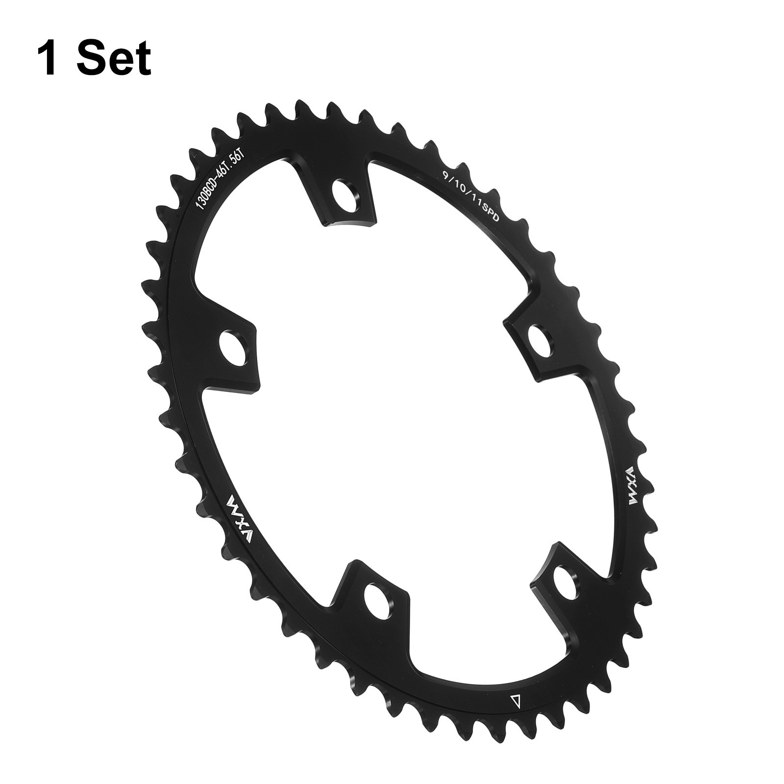130BCD Bike Chainring 46T Round Narrow Wide Single Chainring for Road Bike