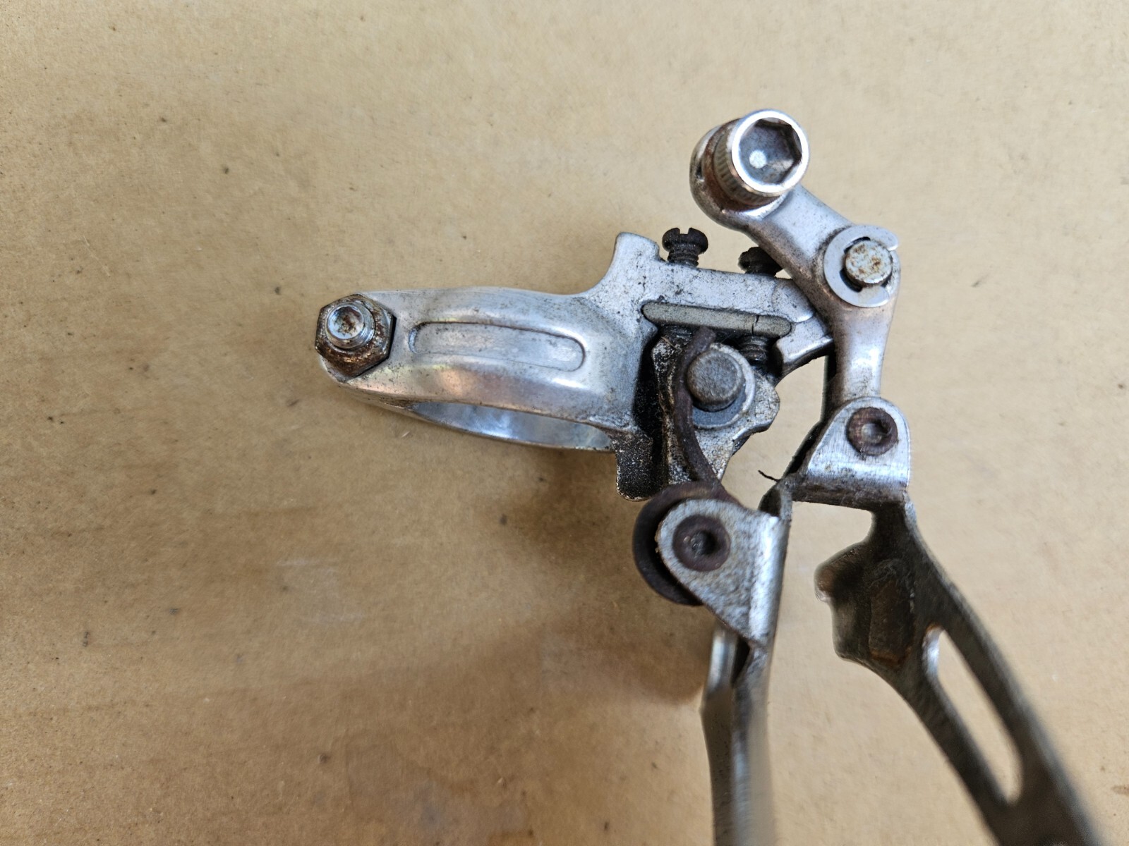 Vintage Shimano 600 Arabesque Double Front Derailleur 28.6mm Clamp Bottom Pull
