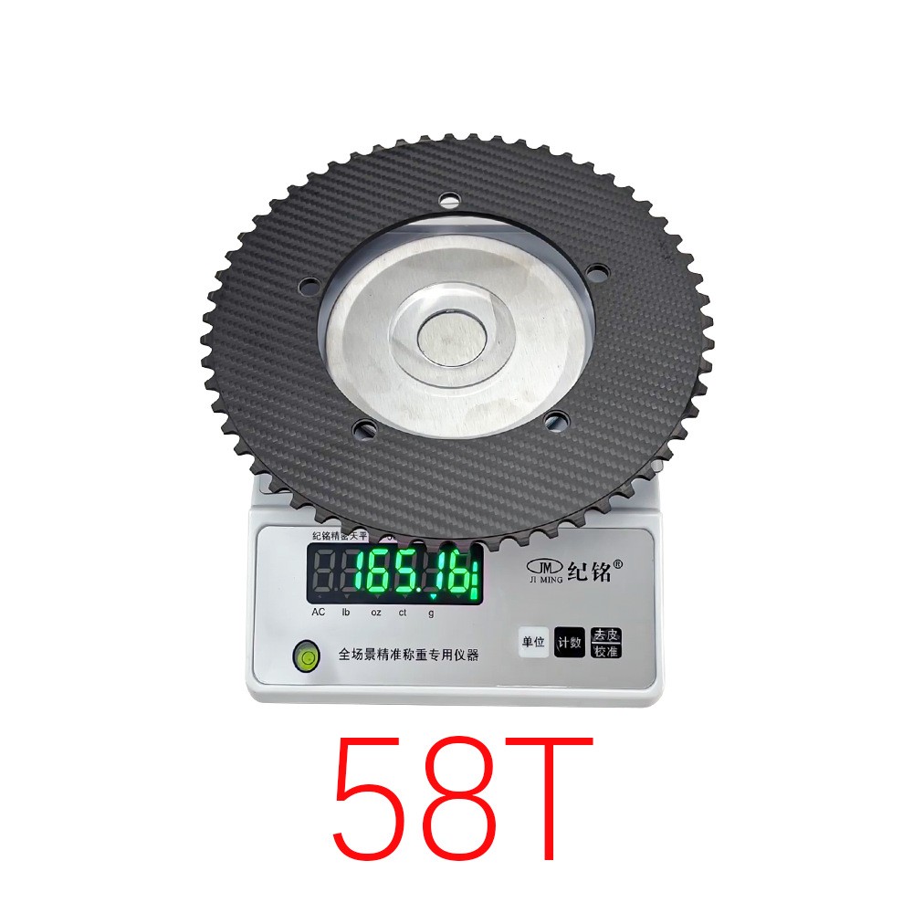 Ultralight Track Bike Carbon Fiber Chainring Fixed Sprocket BCD144 49-64T