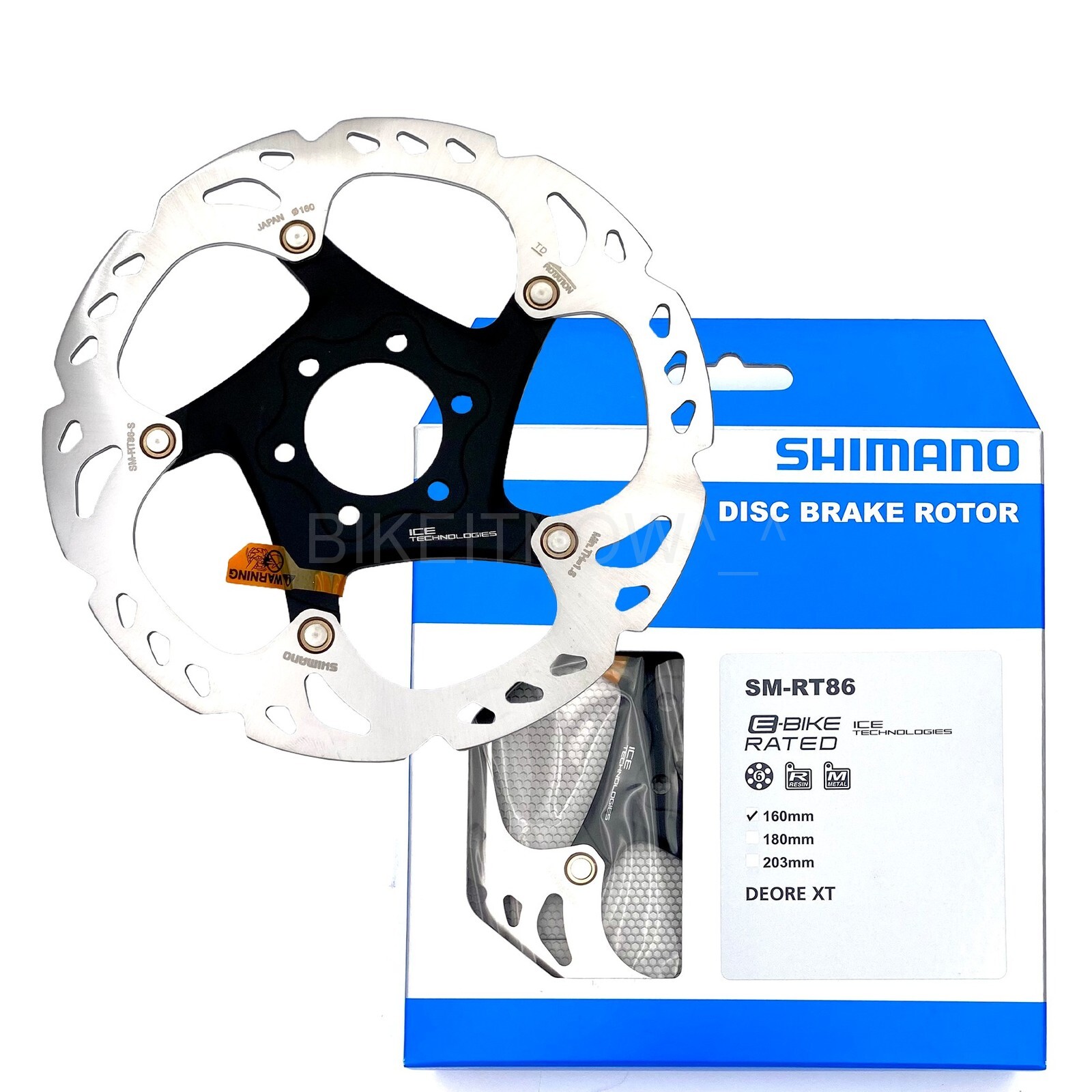 2x Shimano XT SM-RT86 RT86S 160mm 6-Bolt IceTech Disc Brake Rotor ISMRT86S2