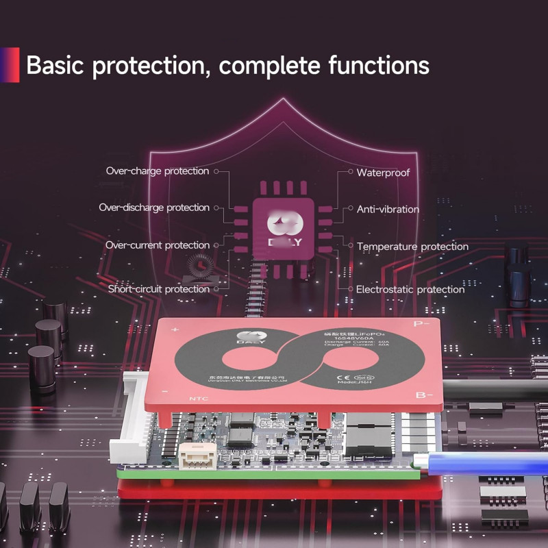 Daly BMS 10S 20A 40A 60A Li-ion LiFePo4 BMS NTC Protection Board w/ Balance lot