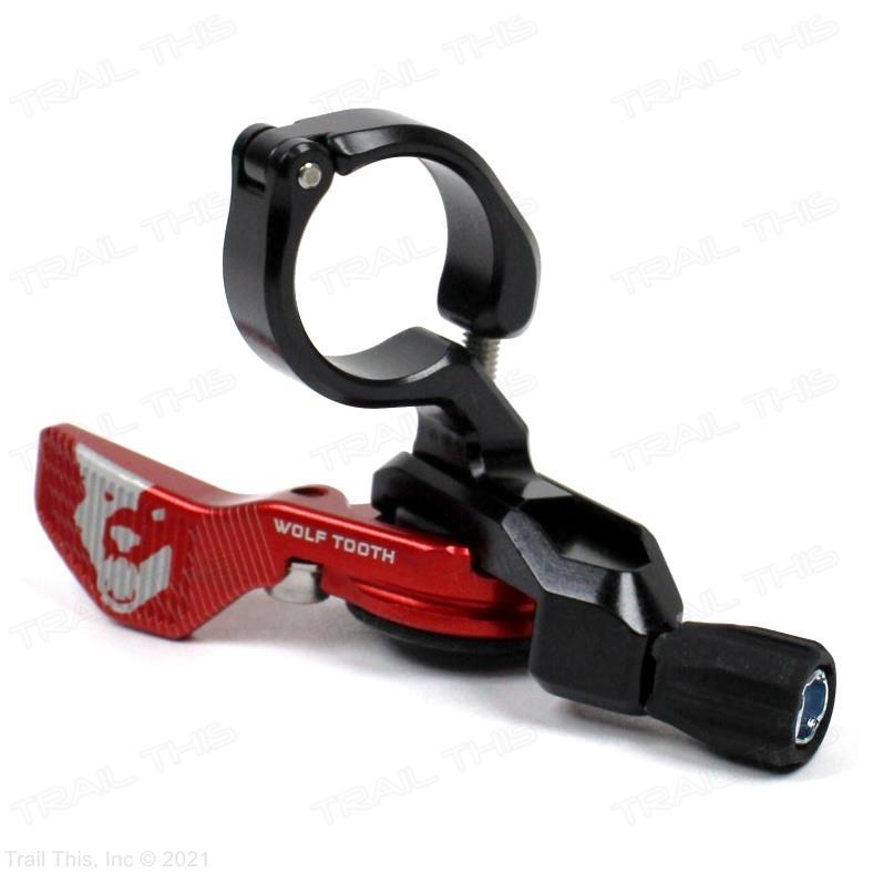 Wolf Tooth Standard ReMote Lever 22.2mm Clamp for Bike Dropper Seatpost – Red