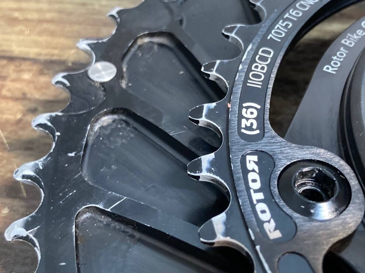 ROTOR ALDHU INSPIDER Power Meter Crankset ROAD24 52/36T Crank Length 6.69 in