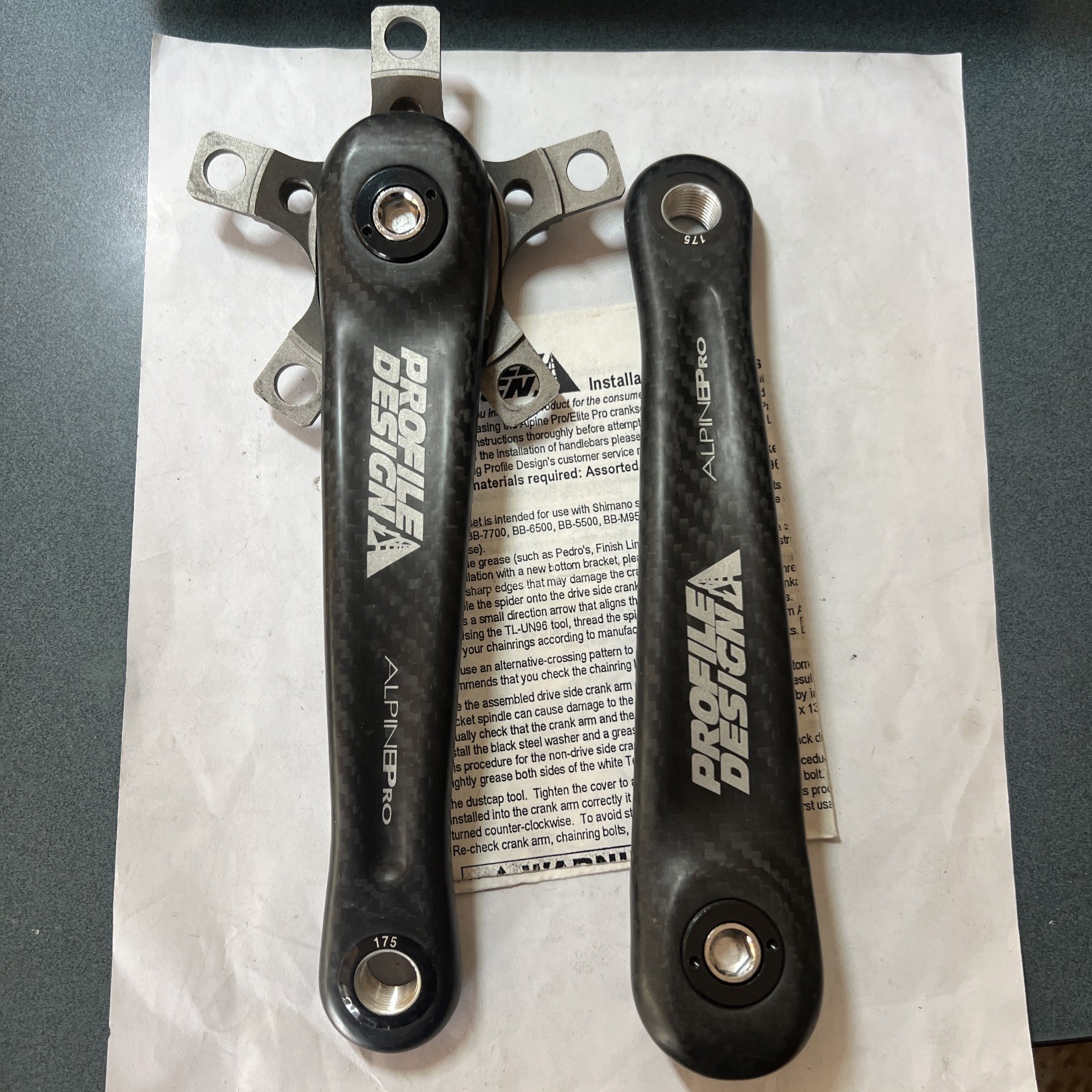 VTG 90s PROFILE DESIGNE Alpine pro Crankset Carbon 430gr