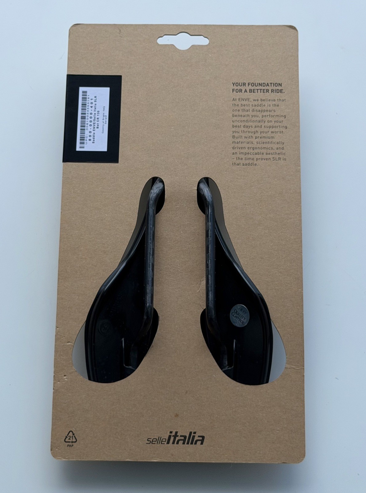 ENVE x Selle Italia SLR Boost SuperFlow Carbon Railed Saddle – 130mm
