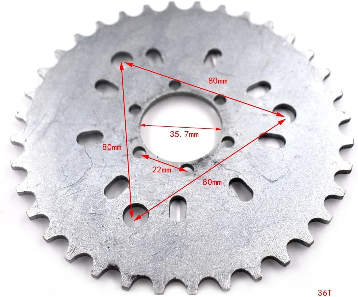High-Performance 36 Tooth Sprocket for 50cc-80cc Motorized Bikes – Easy Install