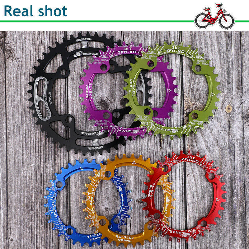 Bicycle Single Crankset 30-52T 104BCD Crank Narrow Wide Chainring 170mm Chainset