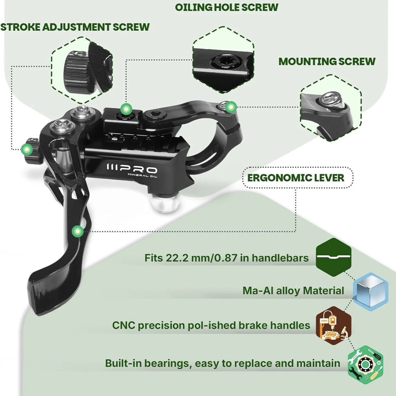 IIIPRO PEERAGE4 4-Piston MTB Hydraulic Disc Brake Set. Caliper 850/1550mm