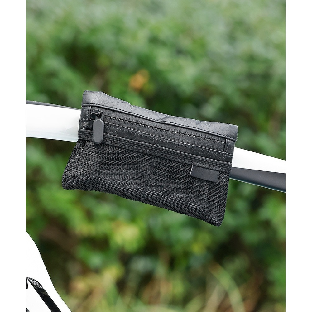 Waterproof Bike Handlebar Bag Nylon with Shoulder Strap and Secure Attachment