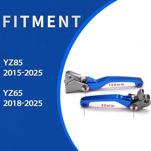 Motorcycle Brake Clutch Lever Pivot Levers Set Adjustable CNC for YZ85 Blue