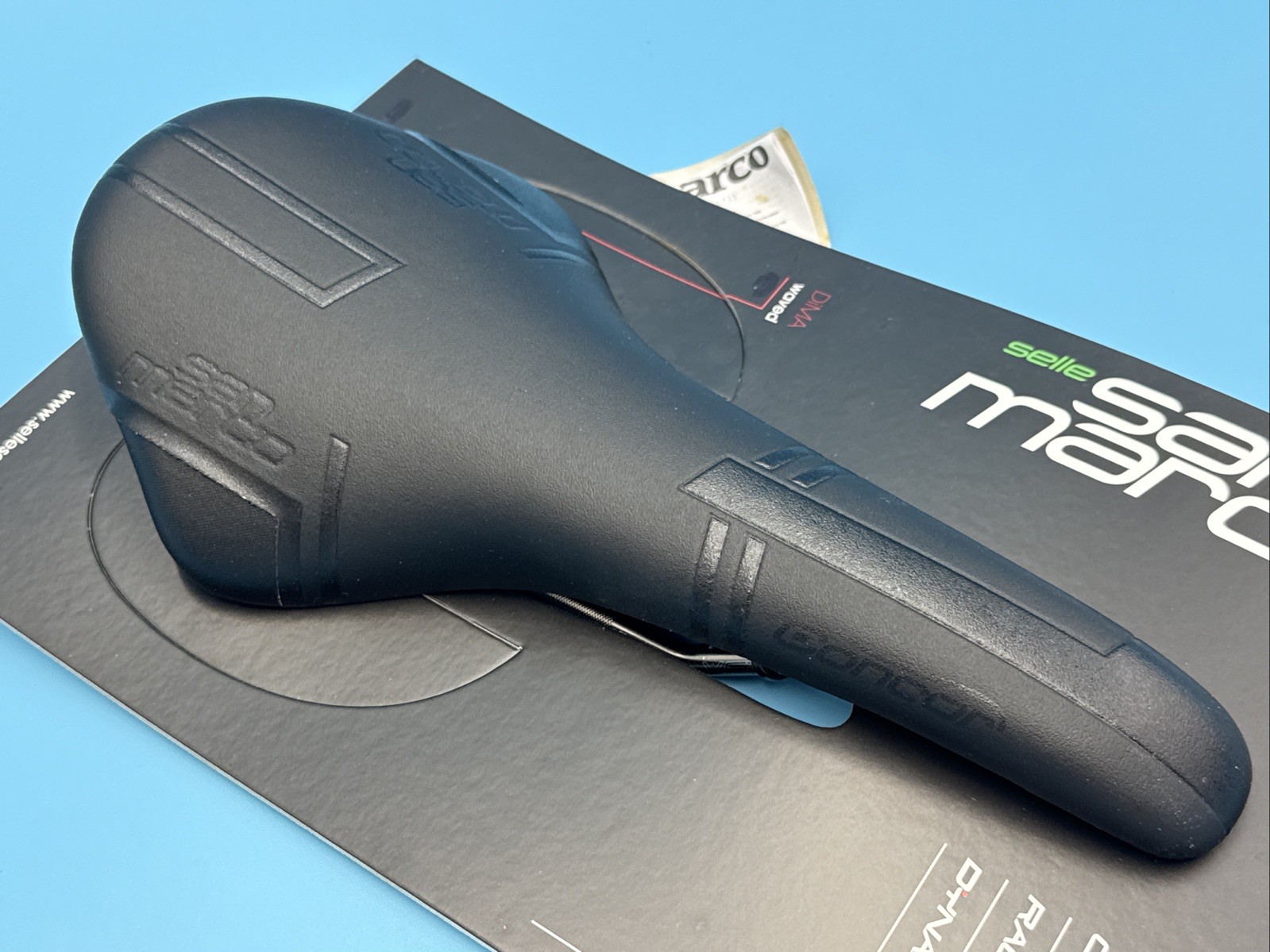 NOS Selle San Marco CONCOR RACING Narrow Black MicroFeel Cover Xsilite Rail