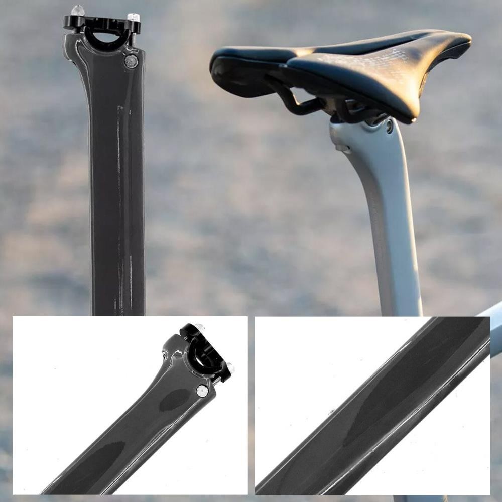 Full Carbon 340mm 0mm Offset Bicycle Seatpost for DOGMA F Bike Frame Saddle [