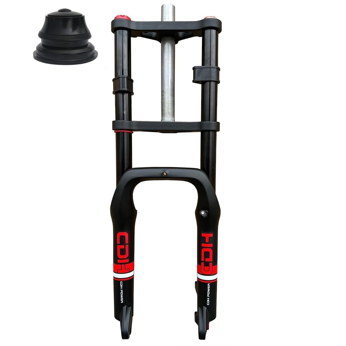 20*4.0″ Fat Bike Fork Air Suspension Fork & Headset for 44-55mm Tapered Frame