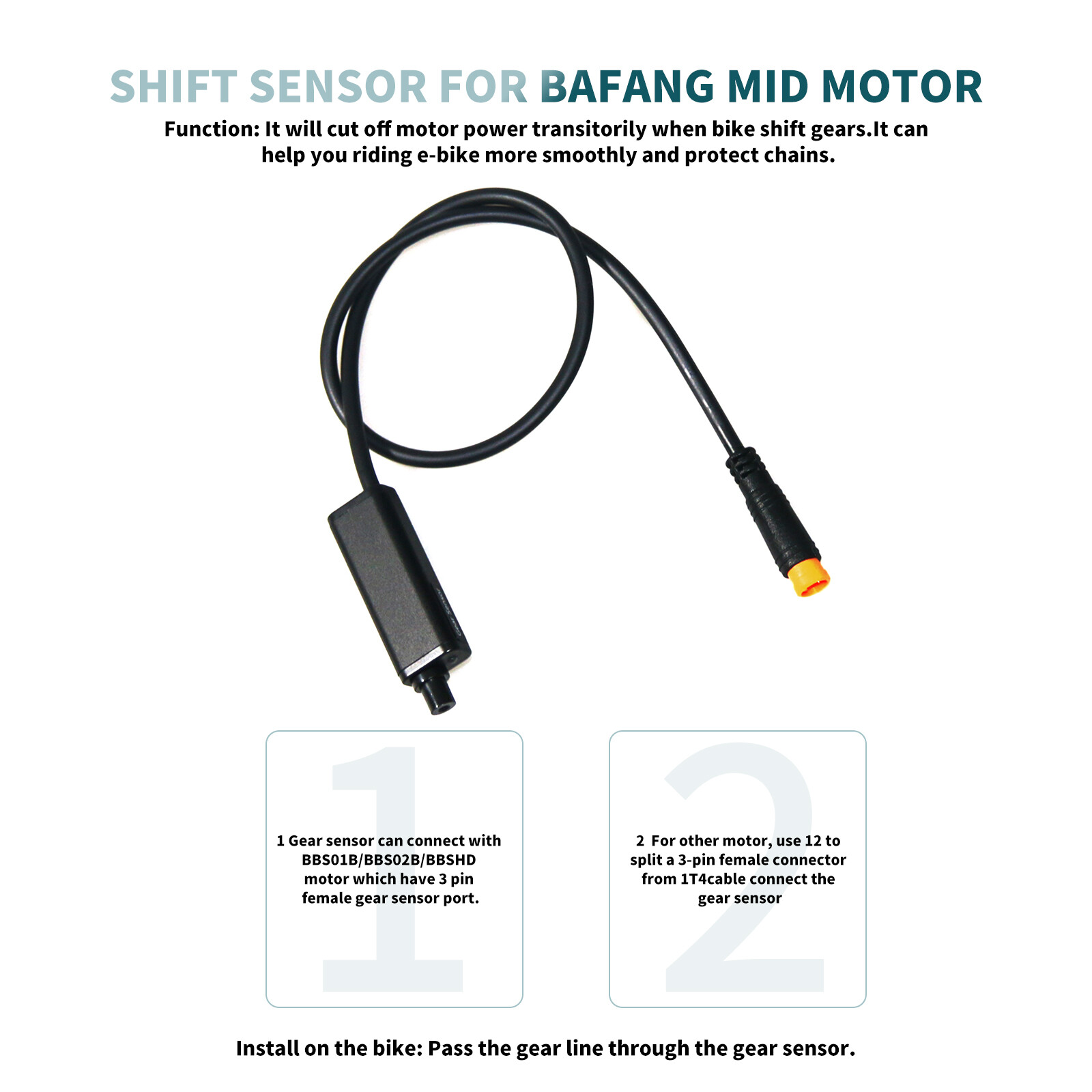 BAFANG Gear Shift Sensor For bafang BBS01B BBS02B BBSHD Speed Power-Off Sensor