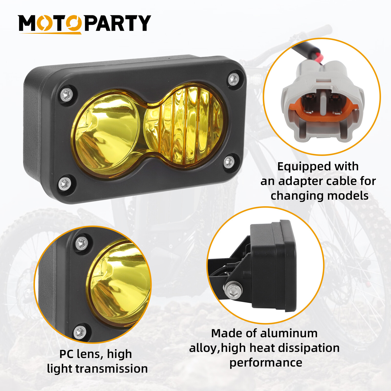 LED Headlight Front Headlamp Light Switch Plug For Talaria Sting R MX4 Dirt Bike