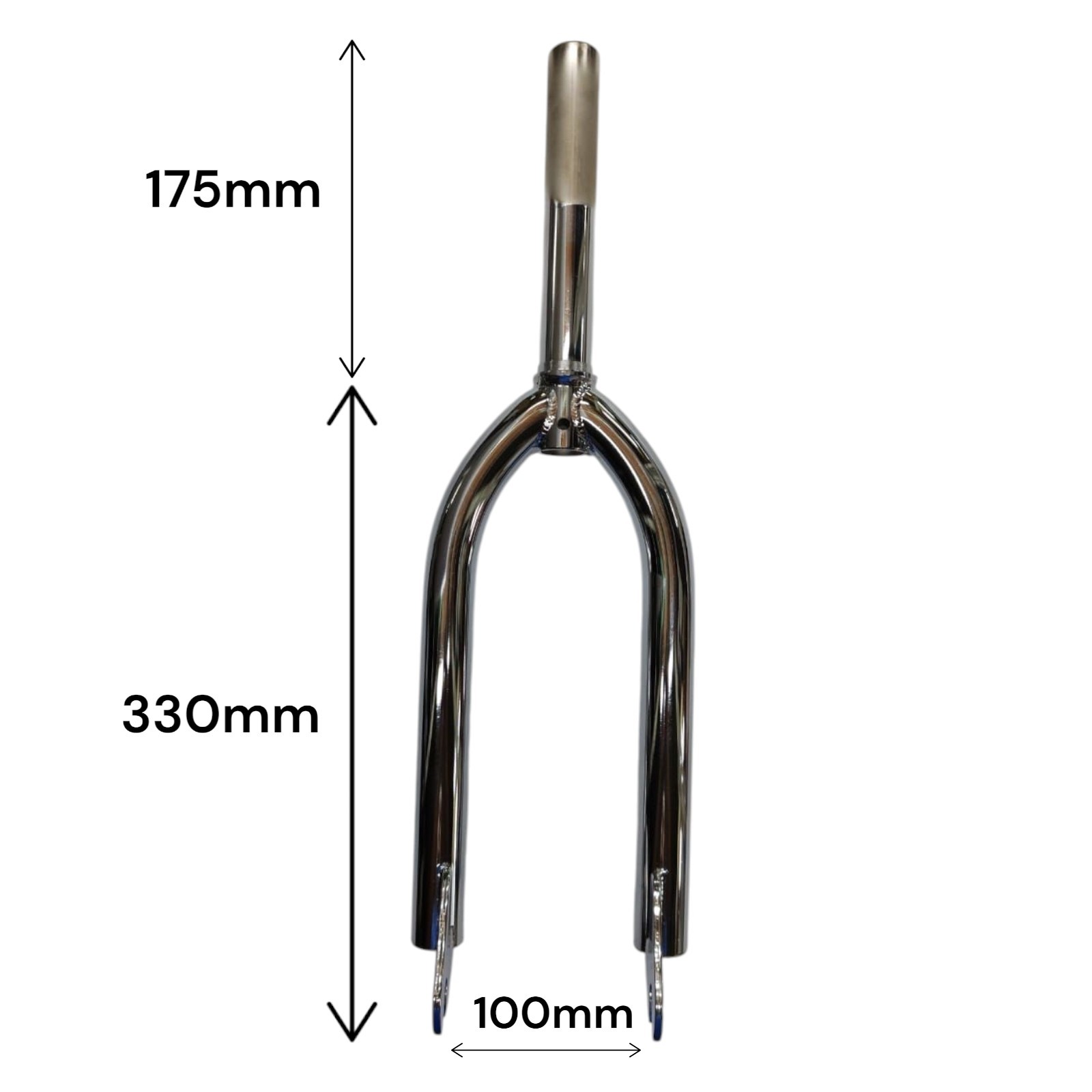BMX 20″ Fork Chrome Redline Style Threadless 1 1/8″ 175mm 10mm Axle Old School