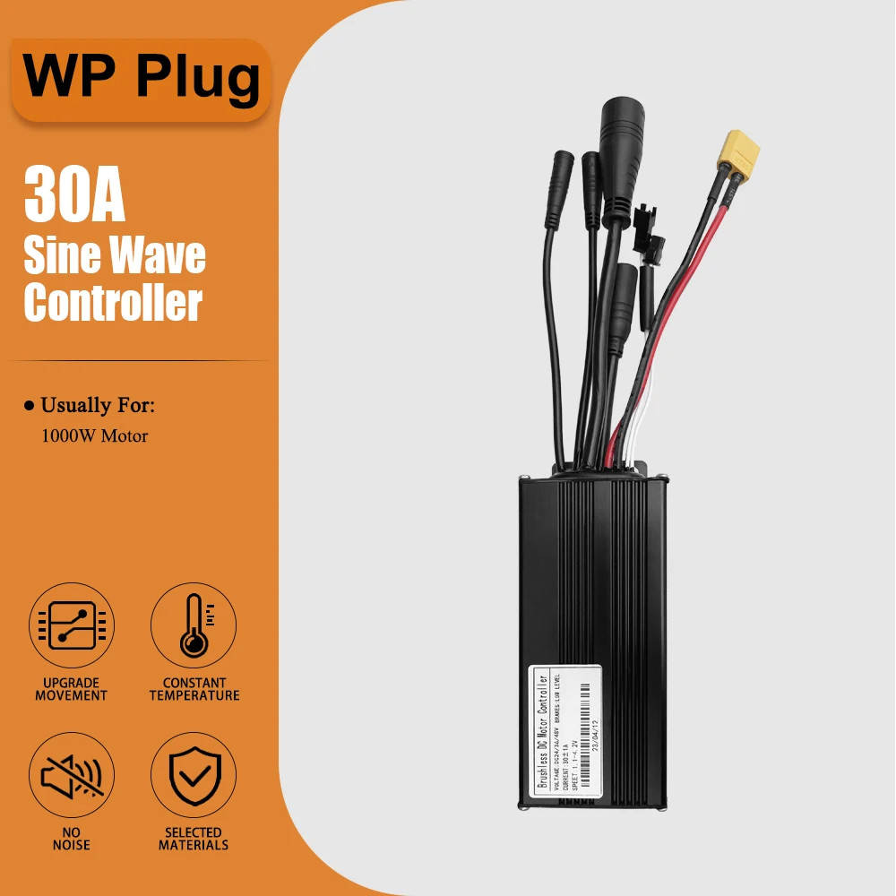36V 48V 30A Three-Mode Sine Wave Ebike Controller with Learning Line and Display