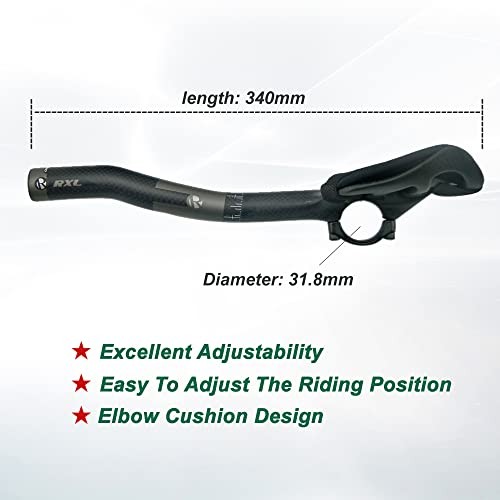 TT Handlebar Aero Handlebar Road 340mm No Logo 3K Glossy Handlebar Extension