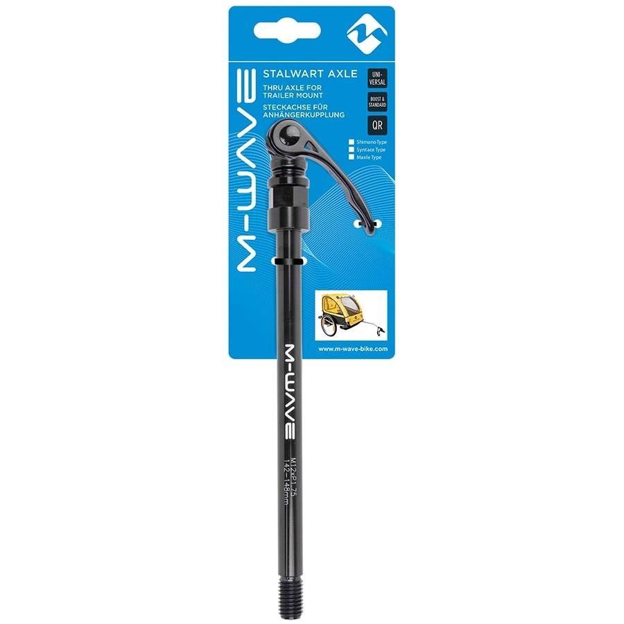 M-Wave Stalwart 171mm Aluminum Thru-Axle for 12x142mm Bicycles with Trailer