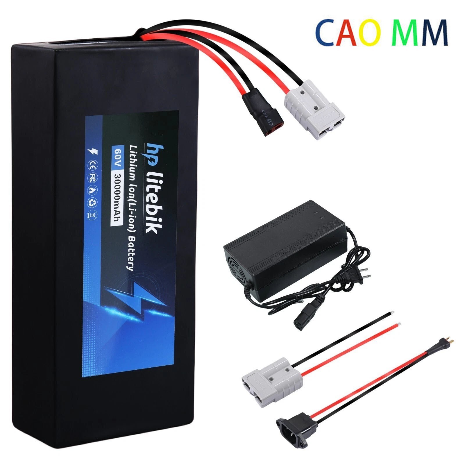 60V 30Ah Lithium ebike Battery With 50A BMS For 200-3000W Electric Bicycles Bike