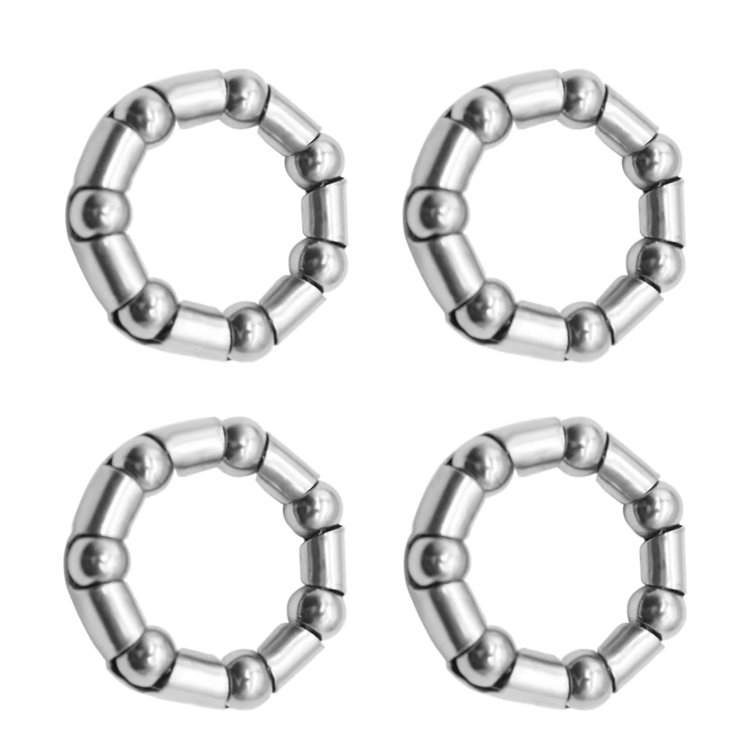 4pcs Bike Ball Bearing Retainer，Bicycle Ball Bearings, 8mm(5/16 Inch) X 7 Balls