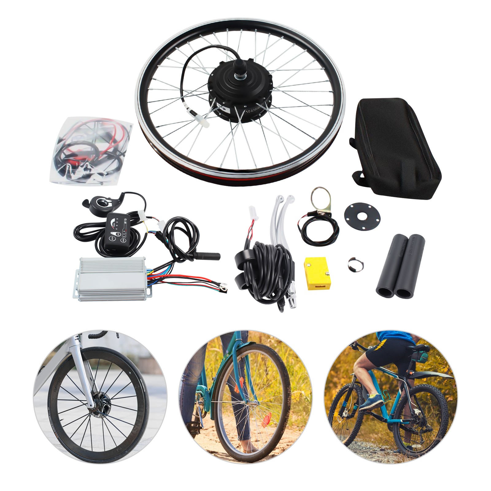 20″ Inch Front Wheel 36V Electric Bicycle Ebike Conversion Kit Hub Motor Cycling