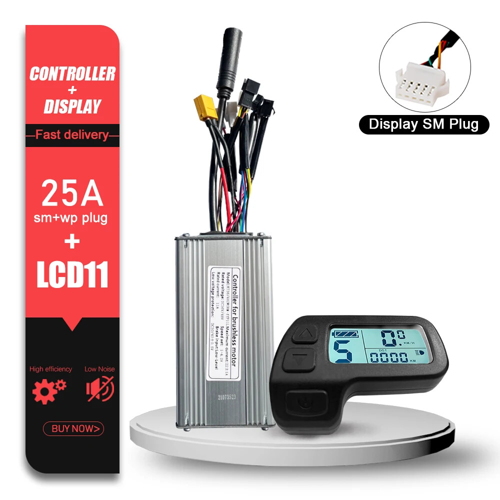 KT Electric Bike Sinewave Controller 36V48V 15A/17A/22A/25A/30A with LCD Display