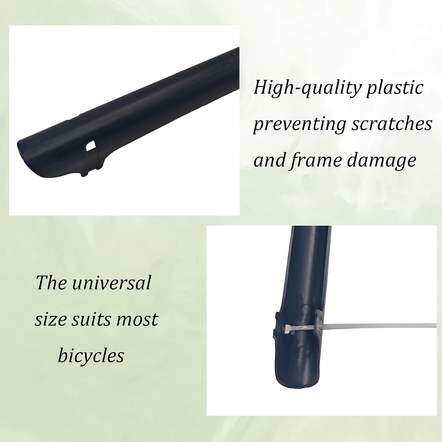 Durable Black Bike Chainstay Protector – 2 pcs, Protects Against Wear & Tear