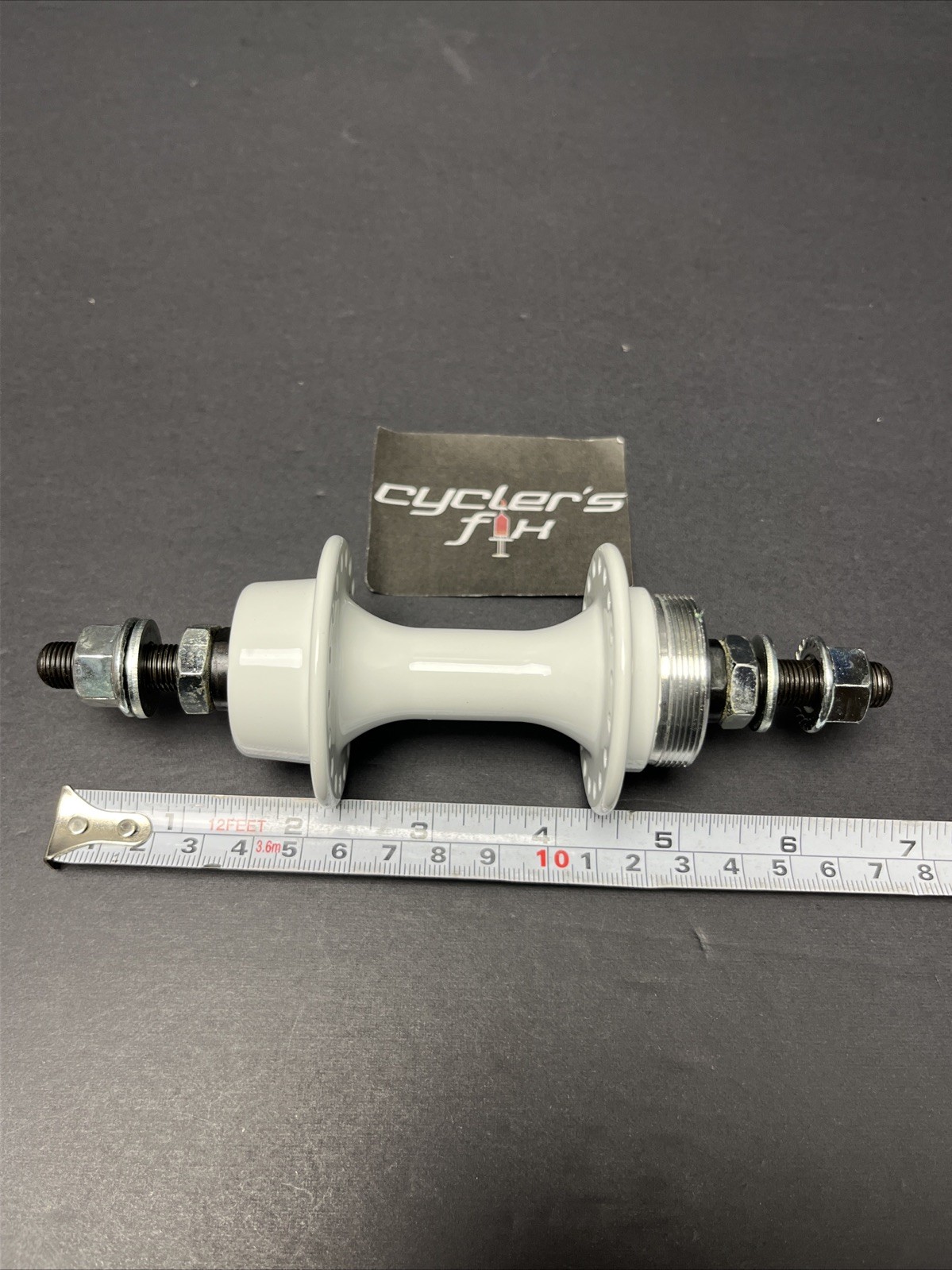 36h Low Flange White Alloy Bmx Hub Set freewheel fit: Gt Powerlite Suzue Haro*