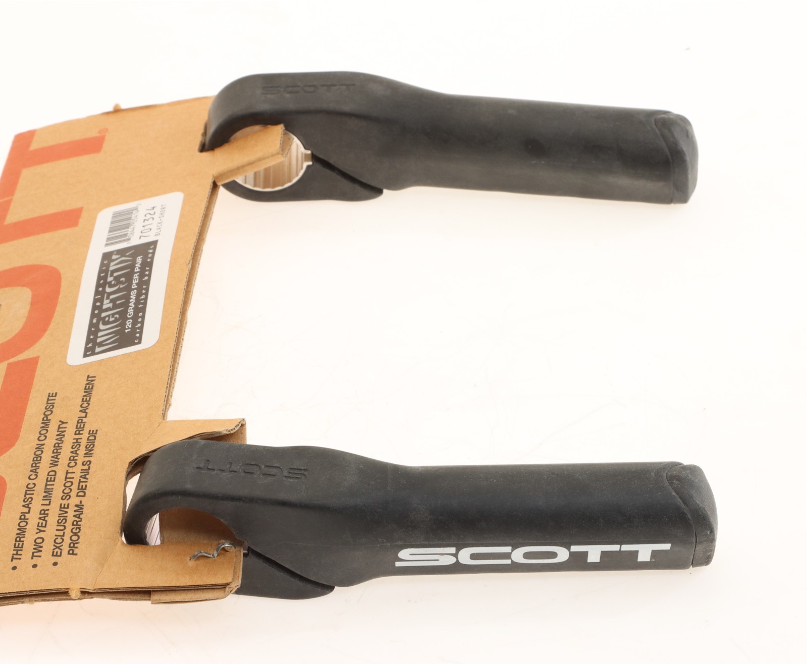 Scott NightStix Thermoplastic Carbon Fiber Bar Ends MTB 120g Barends NEW NOS