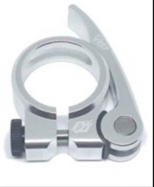 TNT BICYCLES BMX QUICK RELEASE SEAT POST CLAMP – 31.8MM – 1-1/4″ SILVER