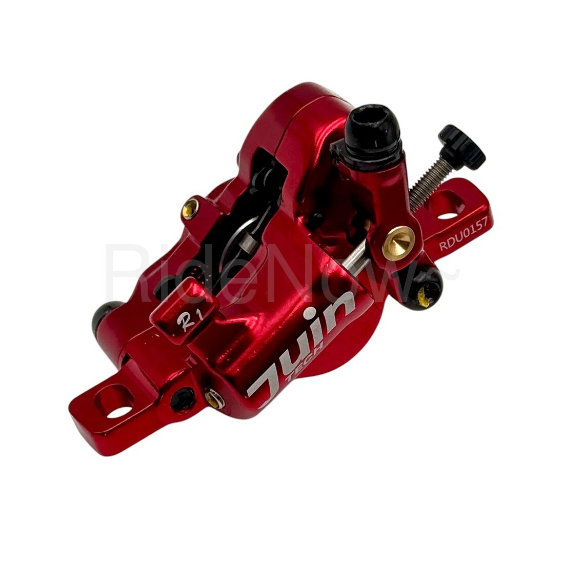 JUIN Tech R1 Hybrid Hydraulic Disc Brakes for CX Road Bike w/160mm Rotors Red