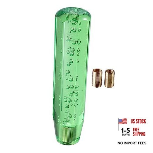 Gear Shift Knob Stick, 20cm Faux Crystal Transparent Bubble Gear Shifter Green