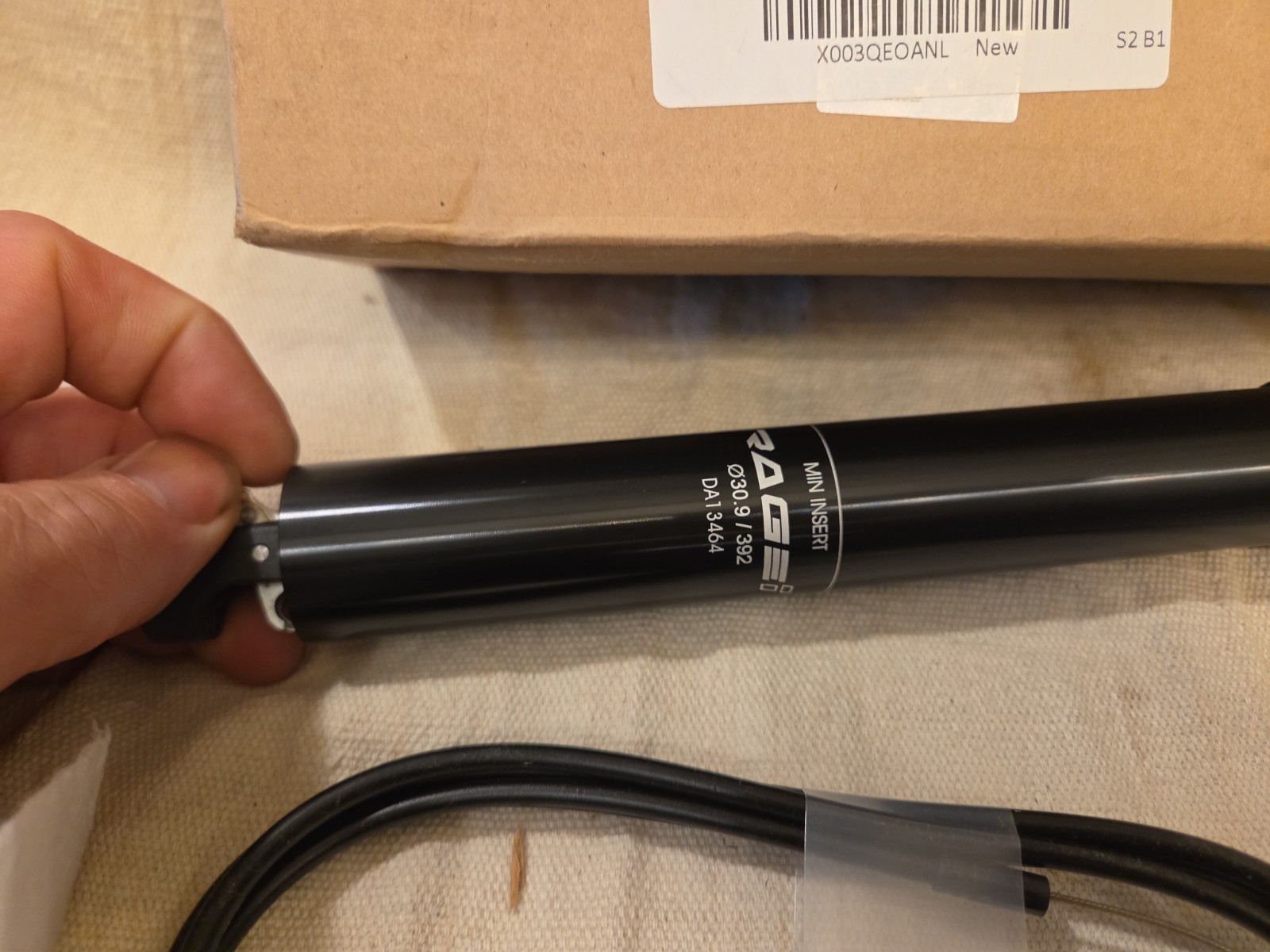 KS Rage-i Dropper Seatpost 30.9mm 392mm 125mm Travel Black Alloy MTB Kind Shock