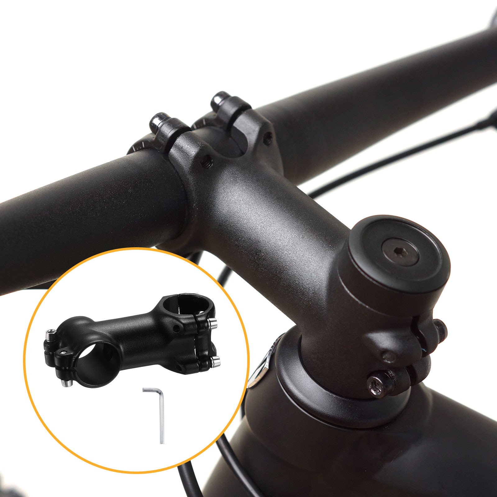 31.8mm Bike Stem 7 Degree 70mm Bicycle Handlebar Stem for MTB, Shiny Silver