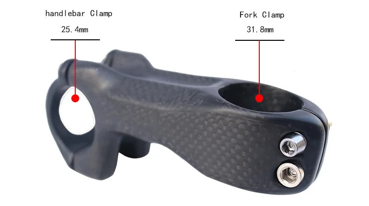 Carbon MTB / Road Bike Stem Frok Diameter 28.6/31.8mm Handlebar Length 70-130mm