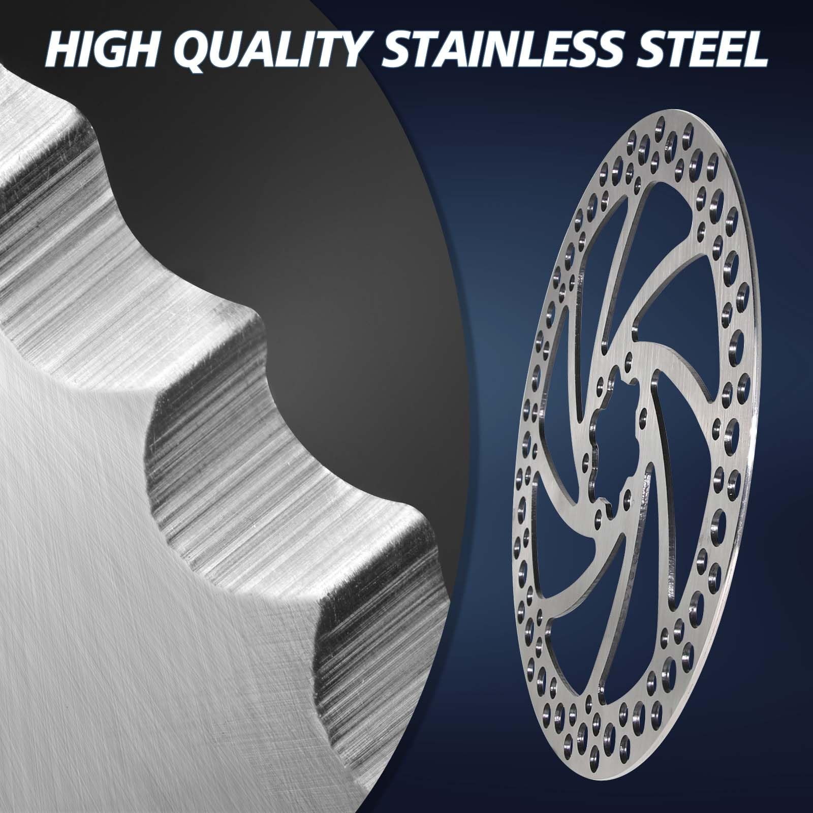 BUCKLOS 140mm 160mm 180mm 203mm MTB Disc Brake Rotor with 6 180MM, sliver-A