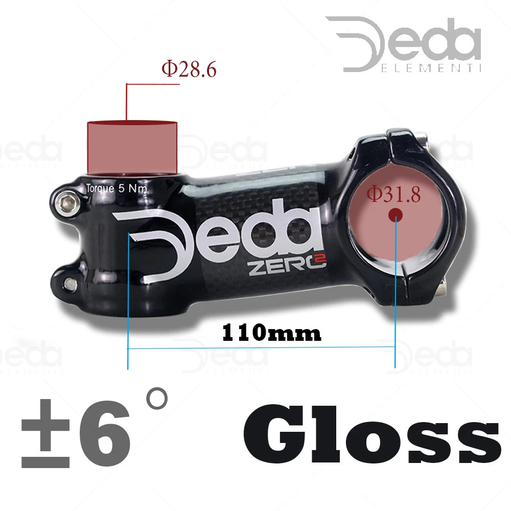 Road MTB Bicycle Stem Bike Handlebar Part 6/17 Degree 60-120mm Gloss Matte