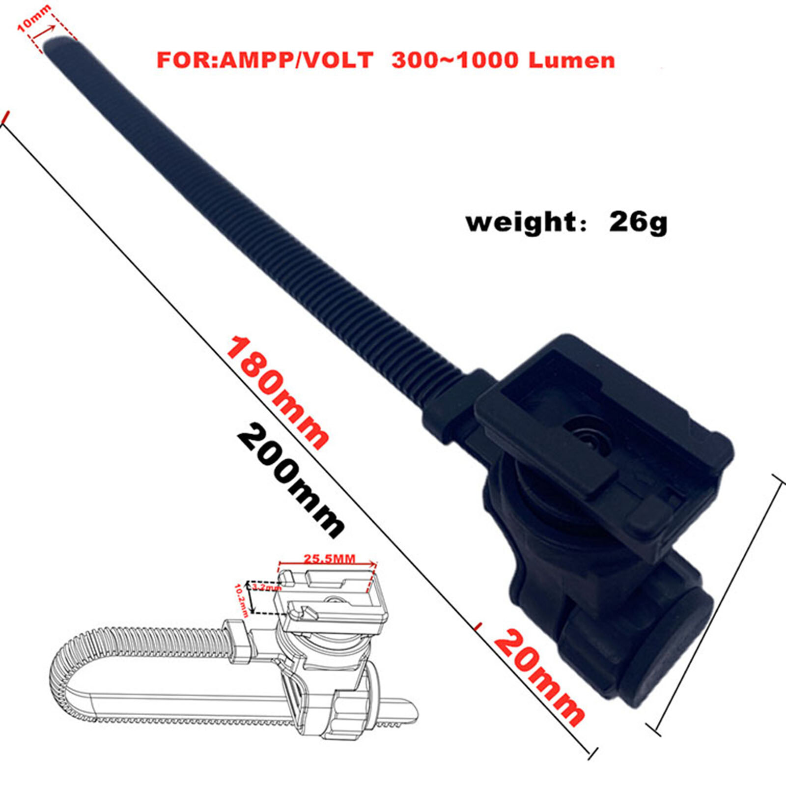 Bicycle Handlebar Headlight Mount Light Holder for CATEYE AMPP/VOLT 300-1000