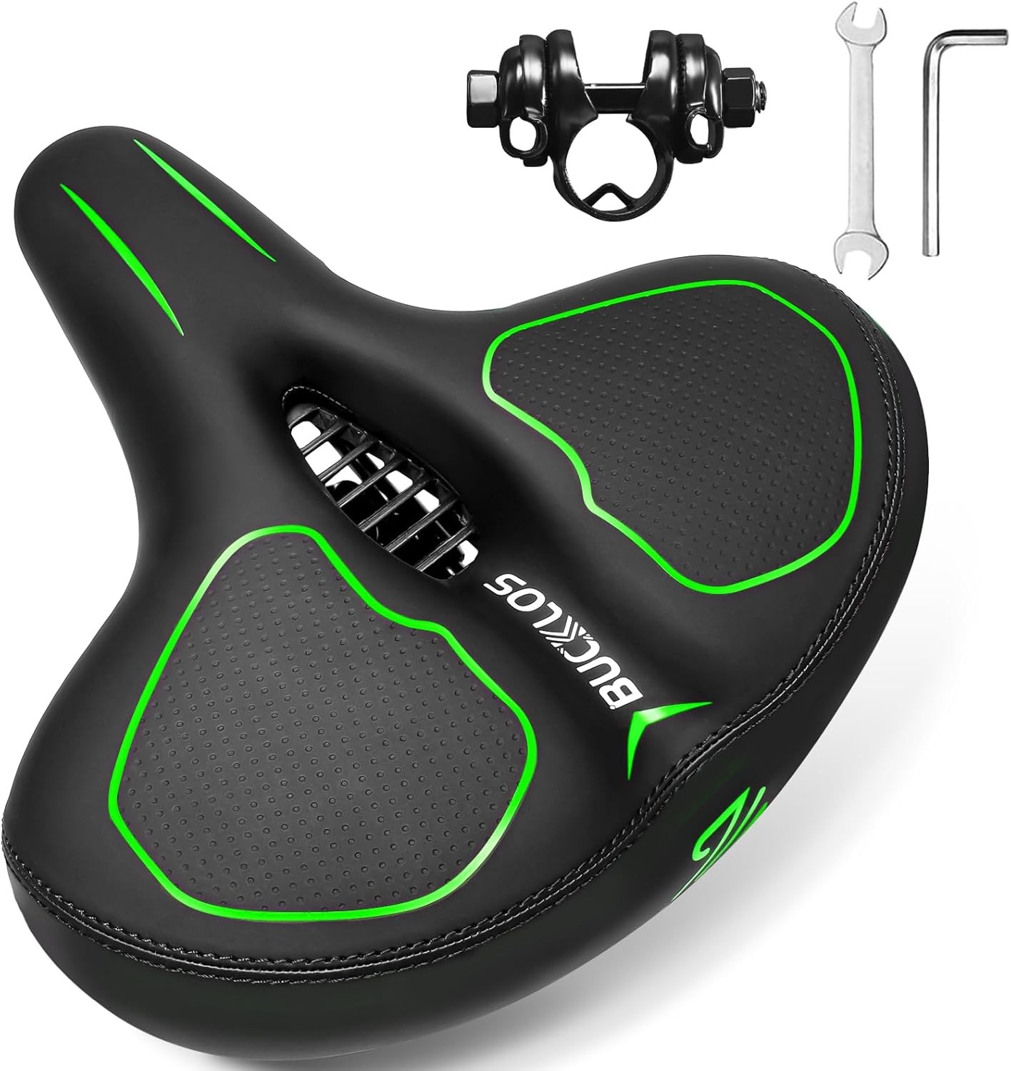 Wide Bike Seat for Men Women Ebike Seats Comfort Extra Large Comfortable Bicycle
