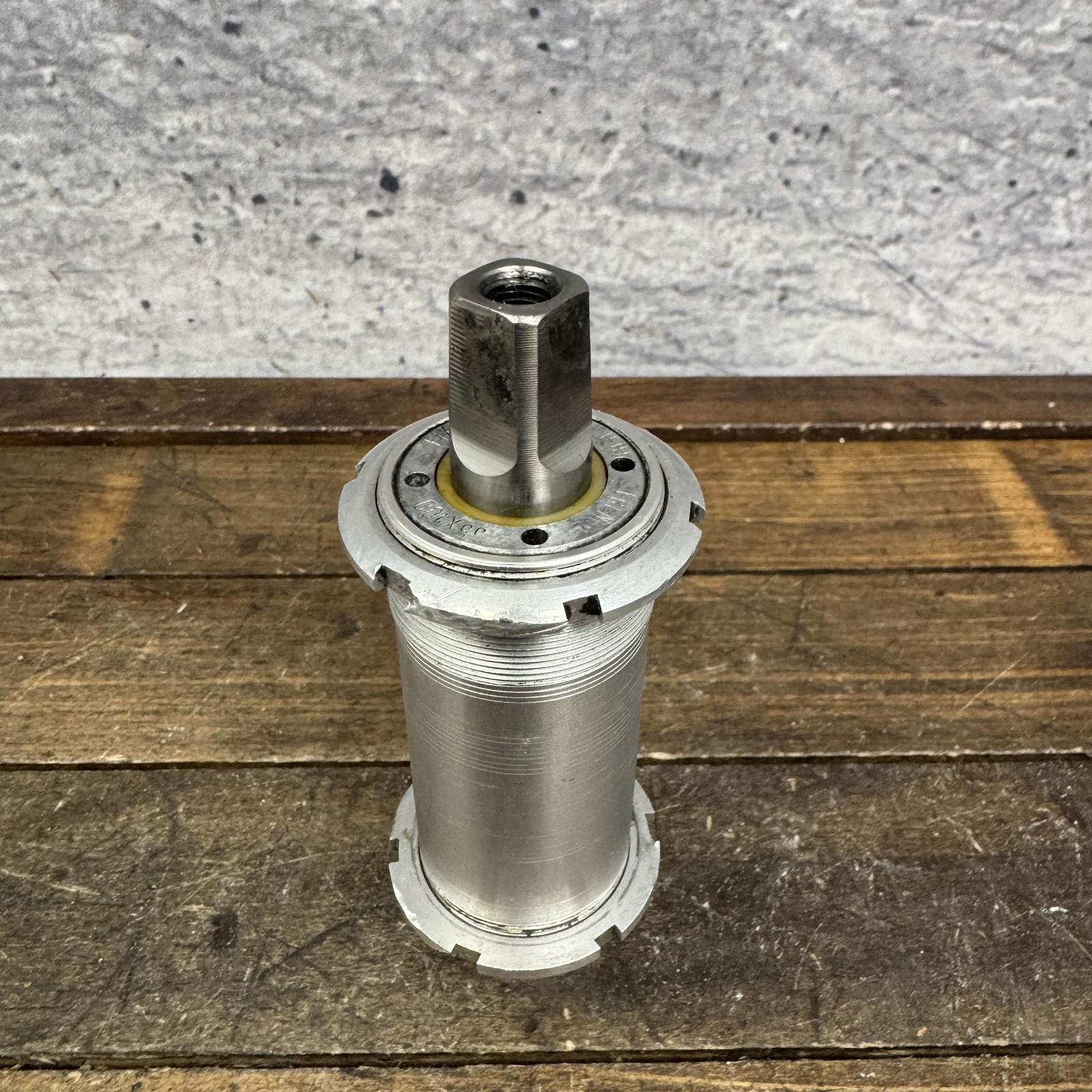 Vintage Stronglight Bottom Bracket 35×1.00 French Titanium 124mm Square FIXE