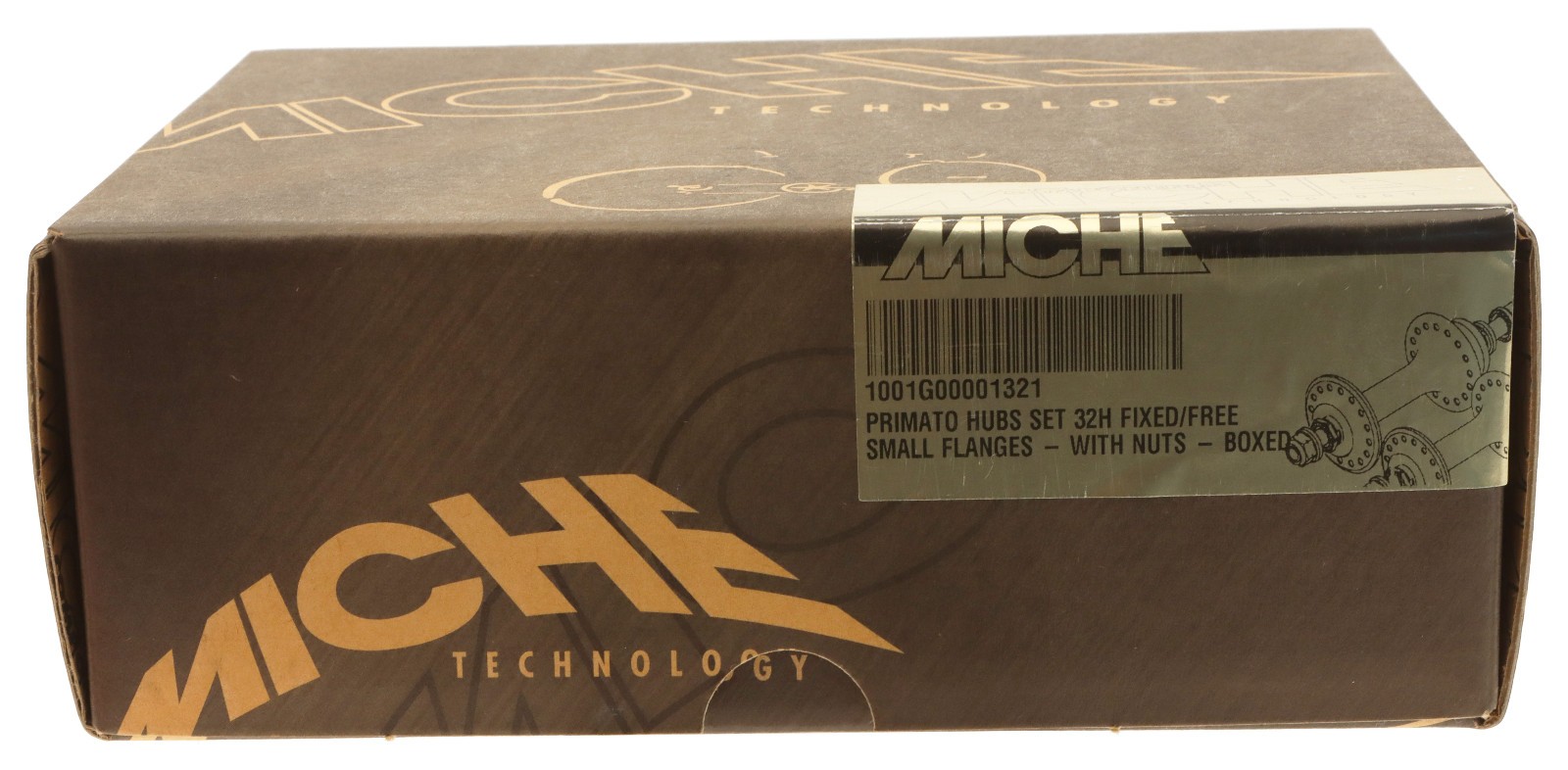 Miche Primato Pista Fixed/Free Gear 32H Low Flange Track Hub Set Silver New