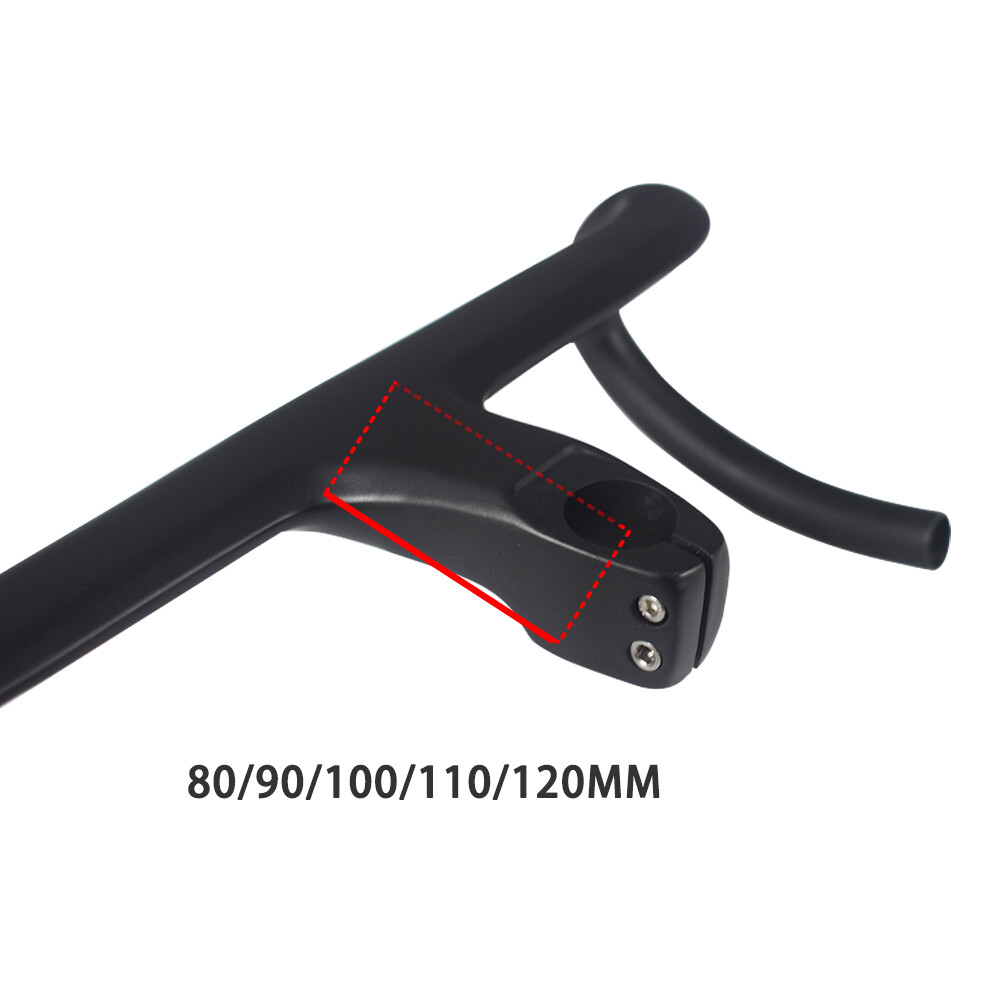 AIRWOLF T1100 Carbon Handlebar Drop Bar Stem Road Bike Internal Routing 360-440m
