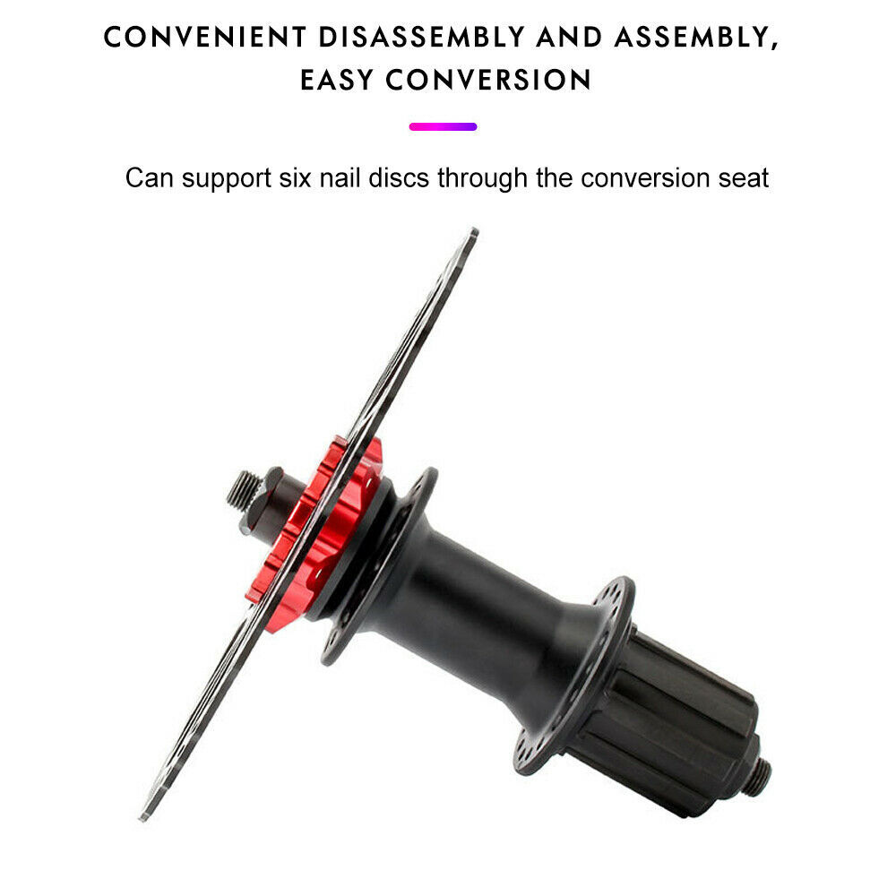 Bicycle Thru-Axle Center-Lock Disc Rotor Adapter 6-Bolt to CenterLock Aluminum