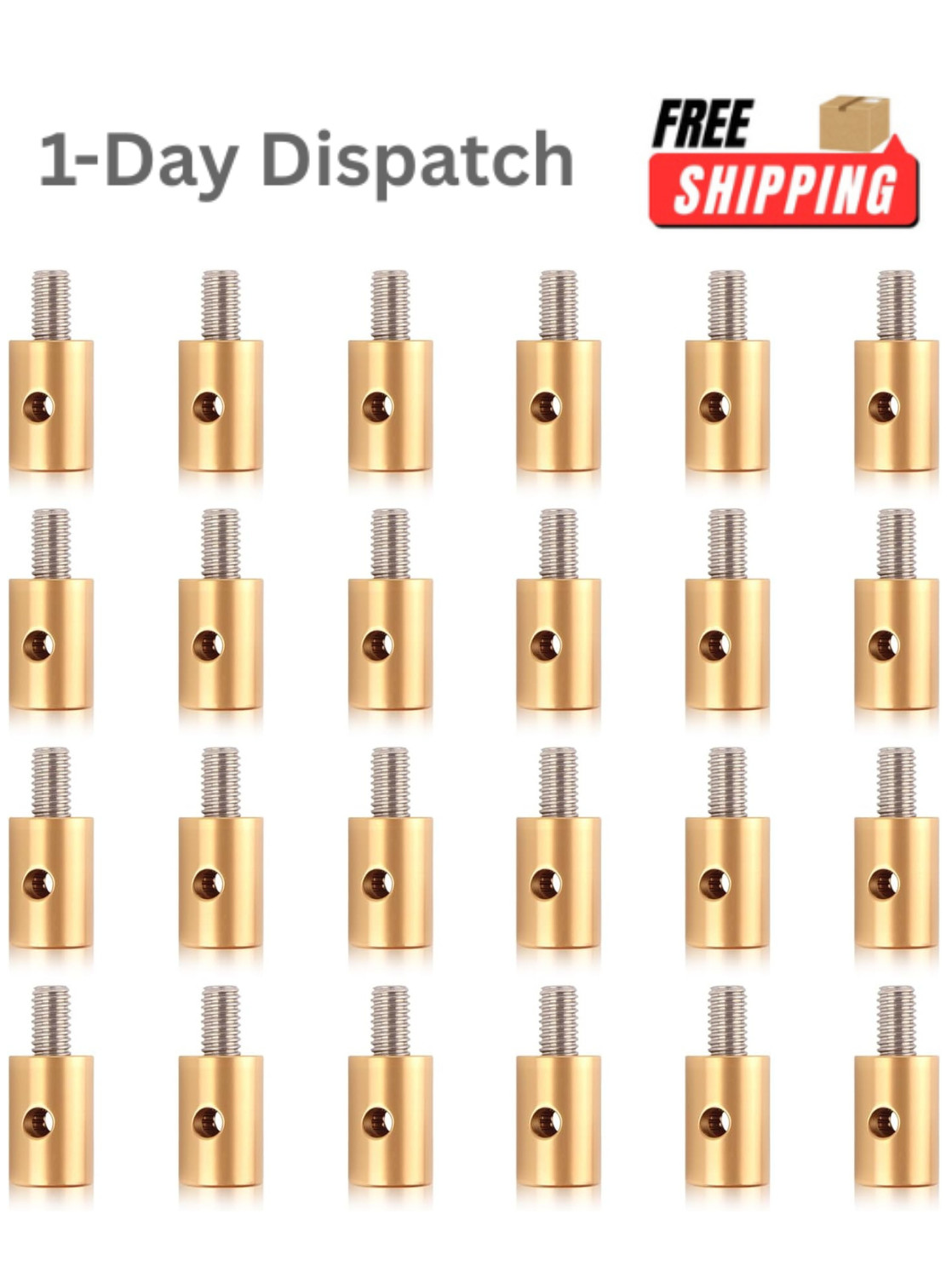 24PCS Throttle Cable Ends Kit 6mm Solderless Clamp Brake Cable Stop
