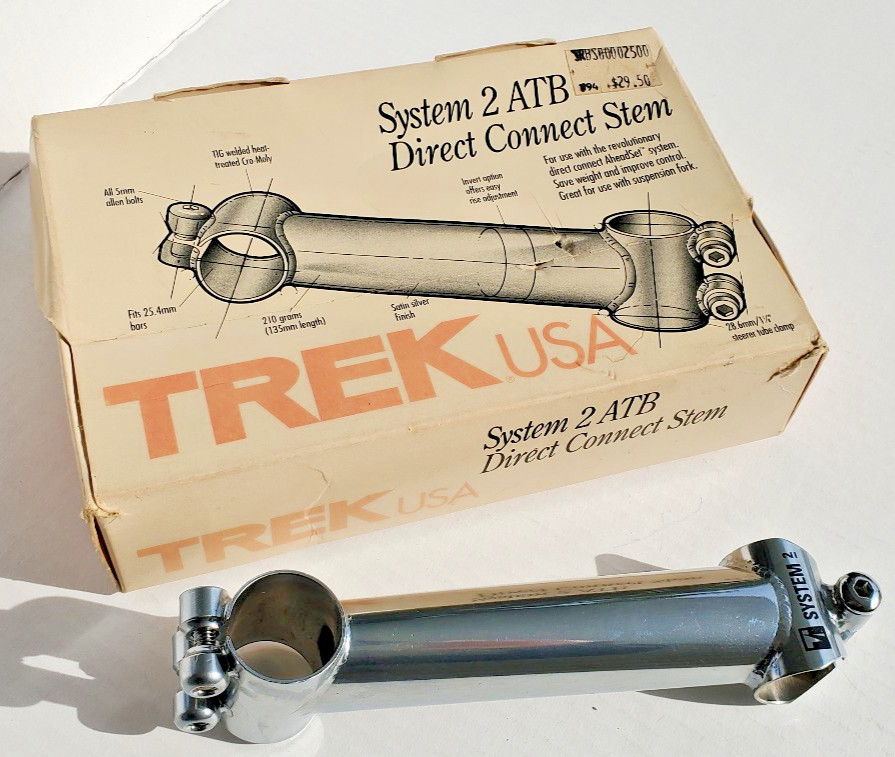 NOS Trek System 2 ATB Handlebar Stem MTB Road Bicycle 28.6mm 150mm Threadless
