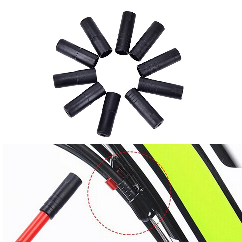 100Pc 4/5mm Bike Bicycle Plastic Speed Chaning Brake Cable Wire Tips Caps Crimp!