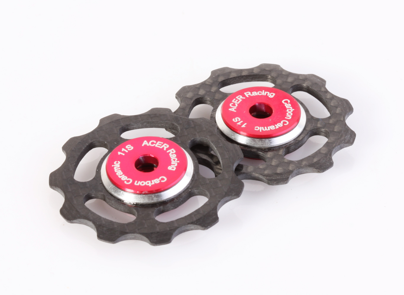 Carbon Fiber Jockey Wheels with Ceramic Bearings for Shimano & SRAM 6.5g 11speed