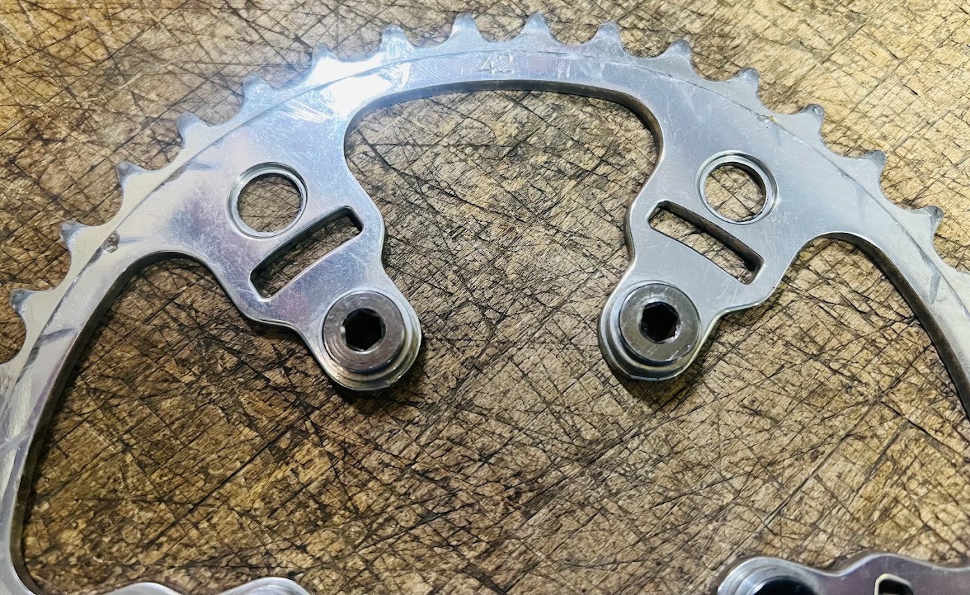 TA Specialites Triplizer 42t Chainring 130mm 74mm BCD Road Silver 2x to 3x